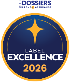 Label d'Excellence 2026, catégorie prévoyance Madelin, contrat CAP AGIPI, décerné par Les Dossiers de l'Épargne