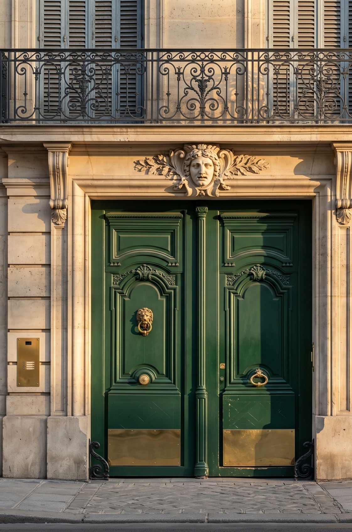 Homme en costume sombre marchant de dos dans une rue parisienne, silhouette élégante au soleil.